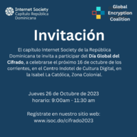 Global Encryption Day, internet society Republica Dominicana 2023.