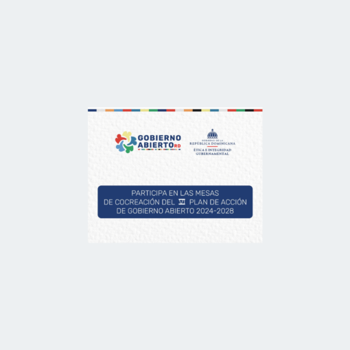 Convocatoria a participar Mesas temáticas Gobierno Abierto 2024 República Dominicana